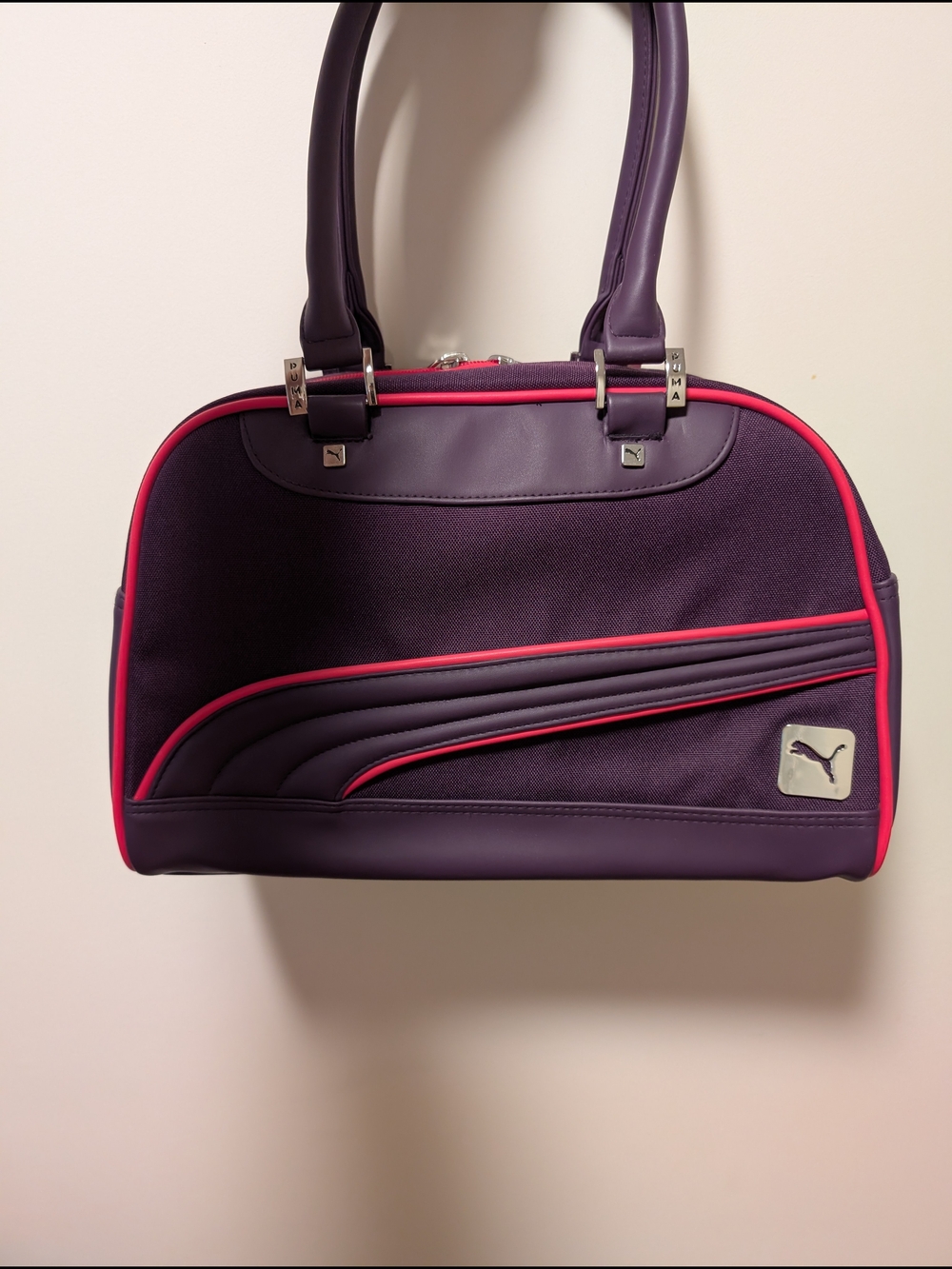 PUMA Women's Purple and Pink Bowling Satchel